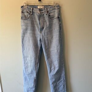 CURVE LOVE Abercrombie & Fitch Ultra High Rise Blue Straight Leg Jeans